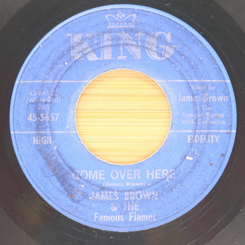 JAMES BROWN - COME OVER HERE / SHOUT AND‎ SHIMMY - SOUL FUNK 45 KING